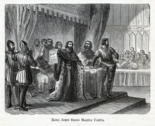 Kung John undertecknar Magna Carta, 1882