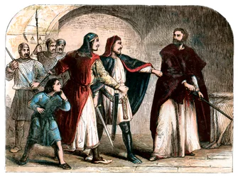 Kung Richard I 1157-1199 i fängelse