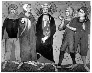 Kung och hov, sent 1200-1300-tal, 1910