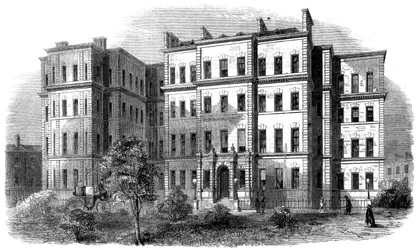 Kings College Hospital, Portugal Street, Lincolns Inn, London, c1860-talet
