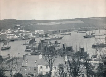 Kinsale - En fiskeflotta i hamnen, 1895