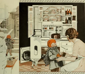 Köksreklam från The Saturday Evening Post, ca 1920-1925.