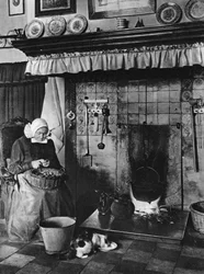 Kök och vardagsrum i ett, Twente, Nederländerna, c1934