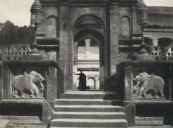 Kloster i den heliga tandens tempel Dalada Maligawa Vihara, Kandy, 1926