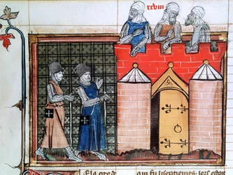 Tempelriddare före Jerusalem, c1099, 1300-talet