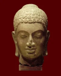 Chef för en Buddha kambodjansk, pre-Angkor period, 700-talet