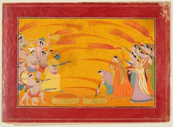 Krishna firar Holi, ca. 1770.