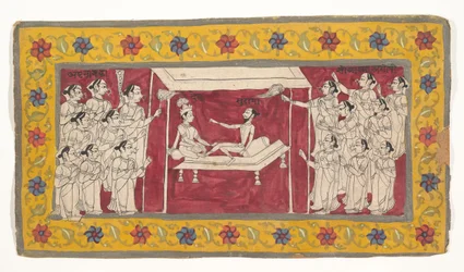 Krishna med en asket, ca.1850.