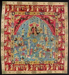 Klädsel - sk Persisk gobeläng (safavid applicerad väggtapet)