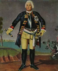 Kung Friedrich Wilhelm I. v. Preussen 1688-1740. - Gravyr efter målningen av Weidemann, 1934.