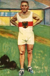 Kurt Helbig, tysk mästare i tyngdlyftning, 1928.