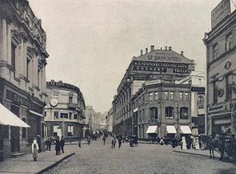 Kuznetsky Most Blacksmiths Bridge, Moskva, Ryssland, 1912