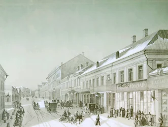 Kuznetsky Most, Moskva, Ryssland, 1840-talet.