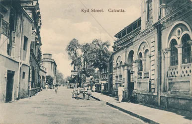 Kyd Street. Calcutta, sent 1800-tidigt 1900-tal.