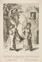 Engelsmannen på strandpromenaden ganska förvirrad, 1720-75.