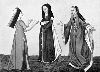 Damdräkt, tidigt 1500-tal, 1910