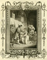 Lady Elizabeth Gray vädjar till Edward IV för att återställa hennes land, 1461, 1783.
