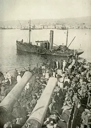 De brittiska truppernas landsättning i Salonika, 1919.
