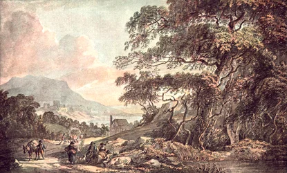 Landskap nära en sjö, 1785, c1900.