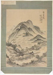Landskap med bäckar och berg, 1392-1910.