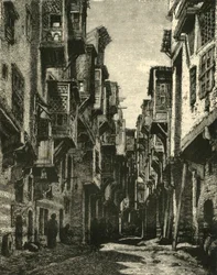 Lane i Copt Quarter, Kairo, 1890.