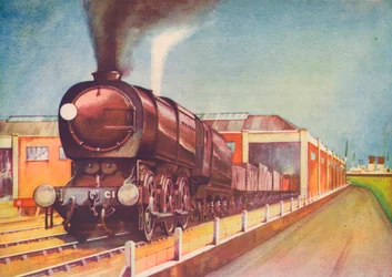Senaste Austerity Freight Engine, S.R., vid Southampton Docks, 1940