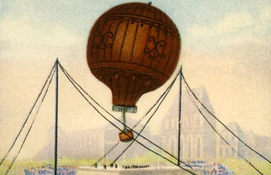 Lansering av Montgolfier Brothers ballong, juni 1783, 1932.