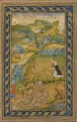 Layla och Majnun, Mughal-dynastin, 1600-talet.