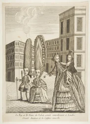Kungen och drottningen av Nabots anlände nyligen till London. Stora älskare av..., 1700-talet.
