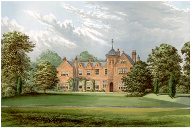 Lea, Lincolnshire, hem för Baronet Anderson, c1880
