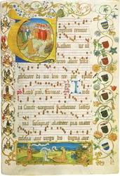 Blad från Antiphonary för Elisabeth von Gemmingen, ca. 1504