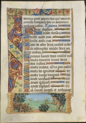Leaf from a Book of Hours: Ape Hunting Wild Boars, ca. 1500-1510.