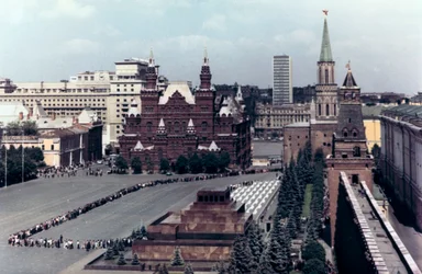 Lenins mausoleum, Röda torget, Moskva, 1980