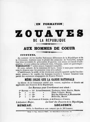 Les Zouaves, från franska politiska affischer från Pariskommunen, maj 1871