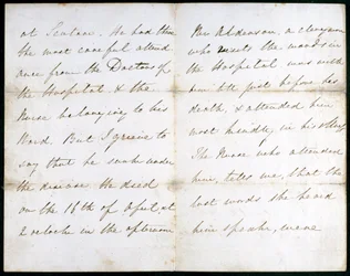 Brev från Florence Nightingale, maj 1856