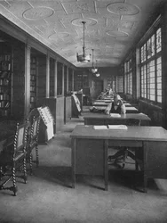 Bibliotek och redaktionsrum, The Evening News Building, Detroit, Michigan, 1924