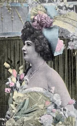 Lidia, vintage franskt vykort, c1900