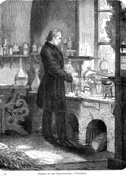 Liebig in His Laboratory-Chemistry, mitten av 1800-talet c1885
