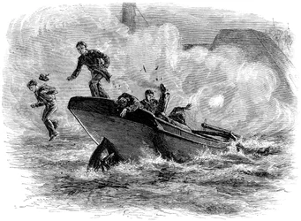 Löjtnant Cushings attackerar Albemarle, c1880