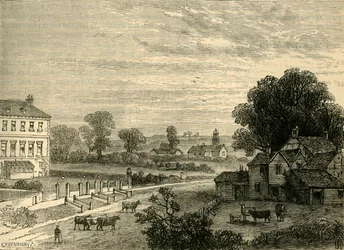 Lisson Green på 1700-talet, c1876.
