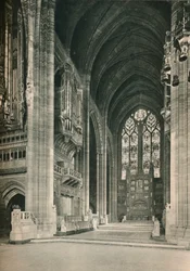 Liverpool Cathedral: The Choir, Looking East. Arkitekt, Sir G. Gilbert Scott, R.A., 1924