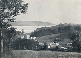 Llanstephan - The Village and the Castle-Crowned Hill, 1895