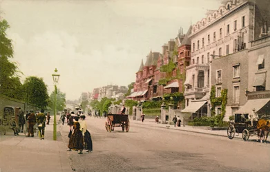 London. Bayswater Road, ca 1900-talet.