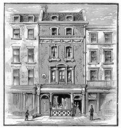 Lord Byrons födelseplats, Holles Street, Cavendish Square, London, 1888