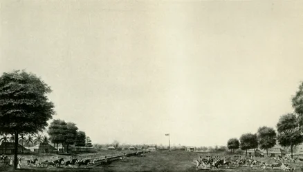 Lord Wellesley granskar livvakten vid Ballygunge, c1770, c19250.