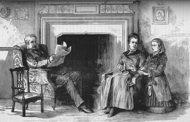 Lord och Lady Wolseley och deras dotter, c1882-85