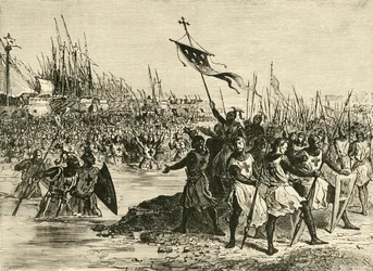 Ludvig IX. Landning i Egypten, 1249, 1890.