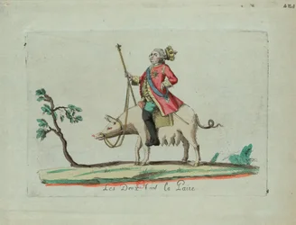 Louis rider på en gris, 1791.