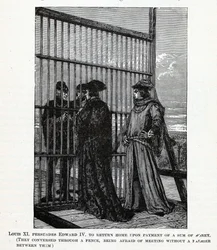 Ludvig XI övertalar Edward IV att återvända hem med en summa pengar, 1882