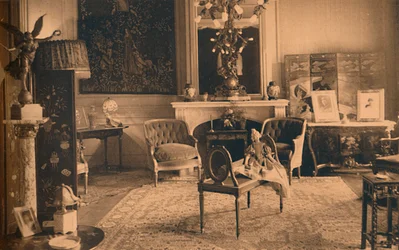 Louis XVI-rummet på den kubanska ambassaden i Bryssel, Belgien, 1927.